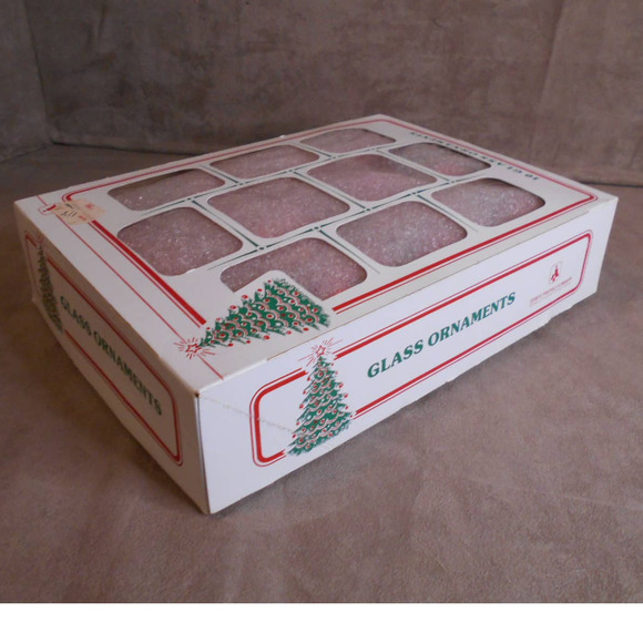 Vintage Essex Franke Co Red 2.25" 10 Glass Ball Ornaments - Picture 8 of 9